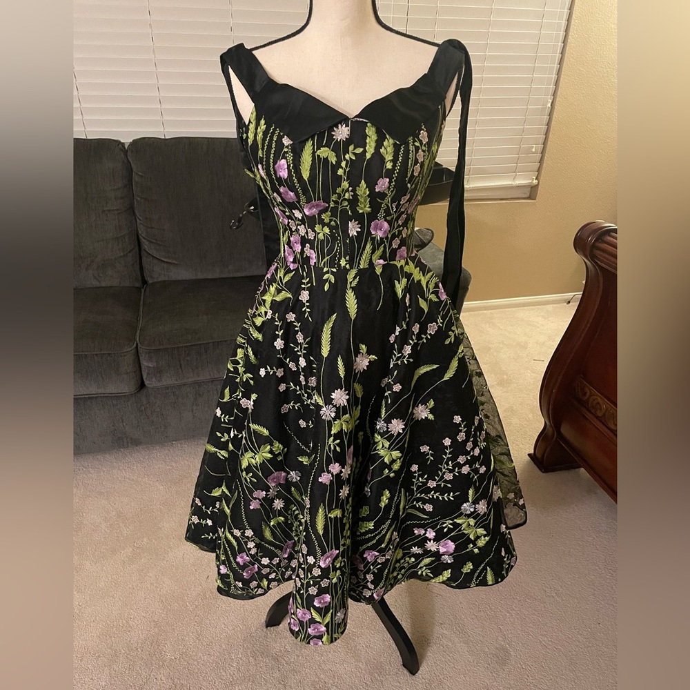 Floral 1950’s inspired gown.